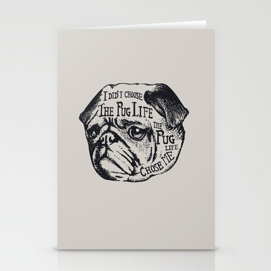 Pug Life Stationery Cards