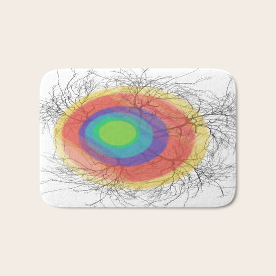 Rainbow trees Bath Mat