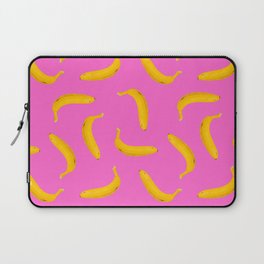 Yellow Bananas Tossed on Pink Laptop Sleeve