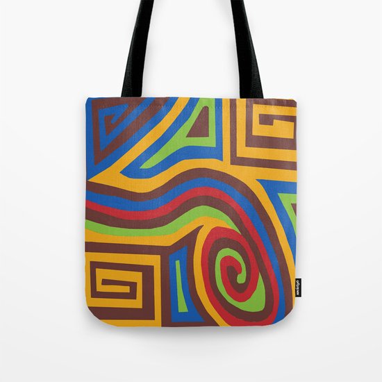 Red Swirl Tote Bag