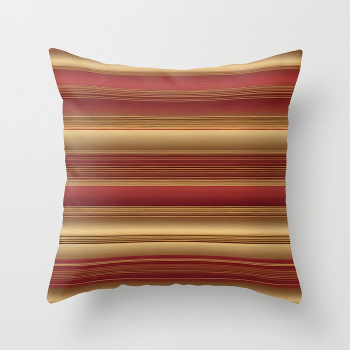 Modern Burgundy Gold Luxury Linen Texture Collection Throw Pillow