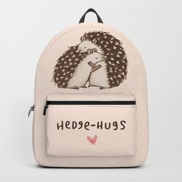Hedge-hugs Backpack | Nature, Curated, Valentines, Hedgehugging, Hedgehog, Hog, Hugging, Hedge, Hoglet, Love 