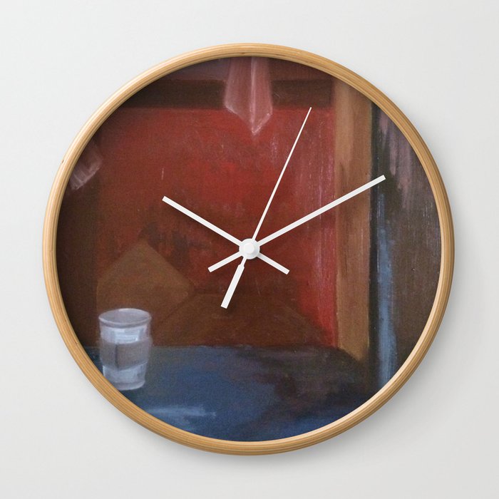 Coffee Cup Wall Clock By Leon T Arrieta Society6 - Red Coffee Cup Wall Clock