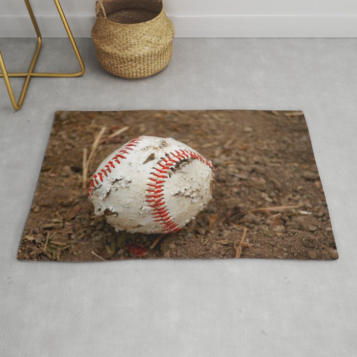 Old Baseball Rug by Henrik Lehnerer Society6