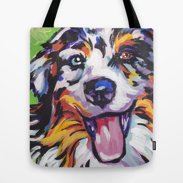 Australian shepherd tote bag top