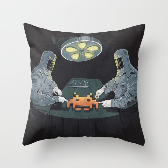 Alien Autopsy Throw Pillow