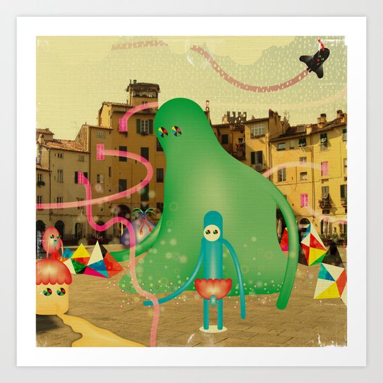 LuCCA è AbiTAtA dai MostRi Art Print