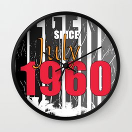 1960 Born In July Retro Gift Idea Wall Clock | Ideas, 62, Born, Birthday, June1960, 62Ndbirthday, Vintage, Bornin1960, Present, Vintage1960 