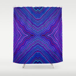 Abstract #9 - IX - Brilliant Blue Shower Curtain
