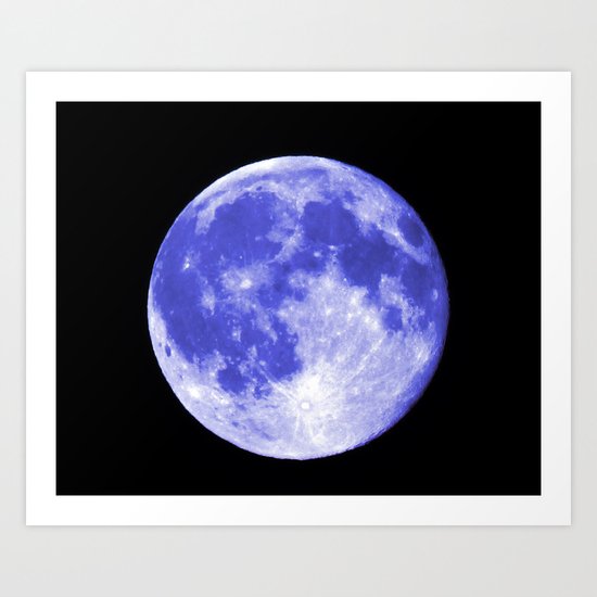 Blue Moon looks like Earth Art Print