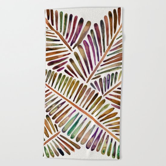 Tropical Banana Leaves – Vintage Palette Beach Towel
