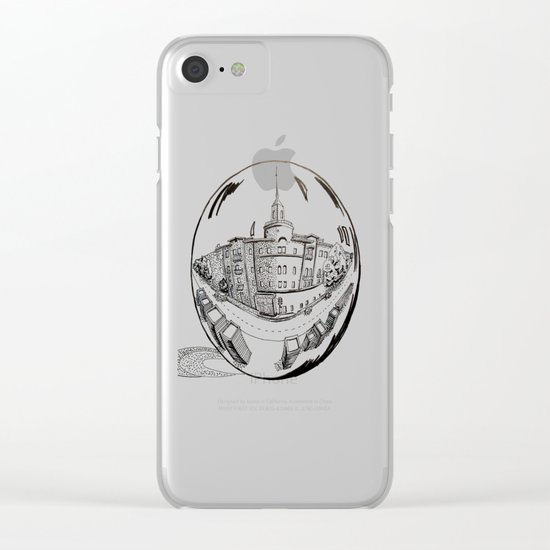 City in a glass ball Clear iPhone Case