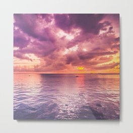 Purple sky Metal Print | Pretty, Clouds, Pinksky, Sunrise, Sunset, Nightsky, Witchcraft, Oceansunset, Eveningsunset, Magical 