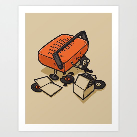 RECORD EATER Art Print