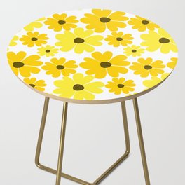 Yellow flowers pattern Side Table