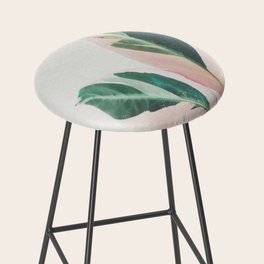 Pink Leaves I Bar Stool
