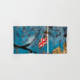Great Britain Photography - The British Flag Halfway Hung Up Hand & Bath Towel