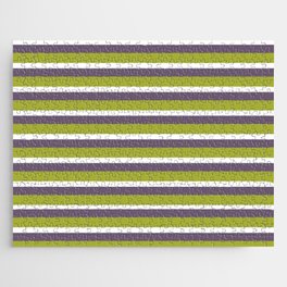 Purple & Green Stripes Jigsaw Puzzle