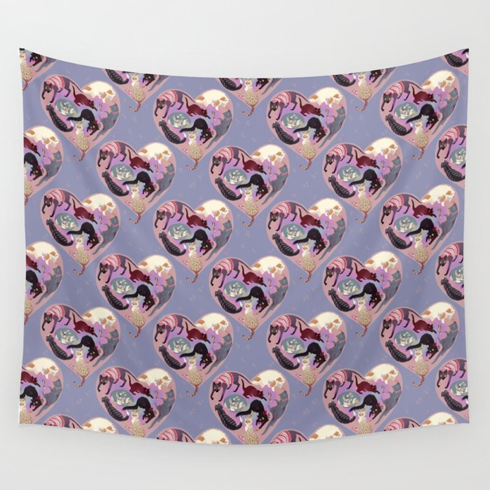 Positively Forceful Felines Wall Tapestry