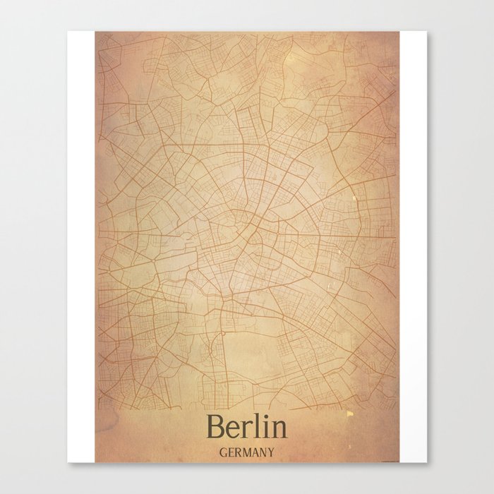 Berlin vintage map Canvas Print