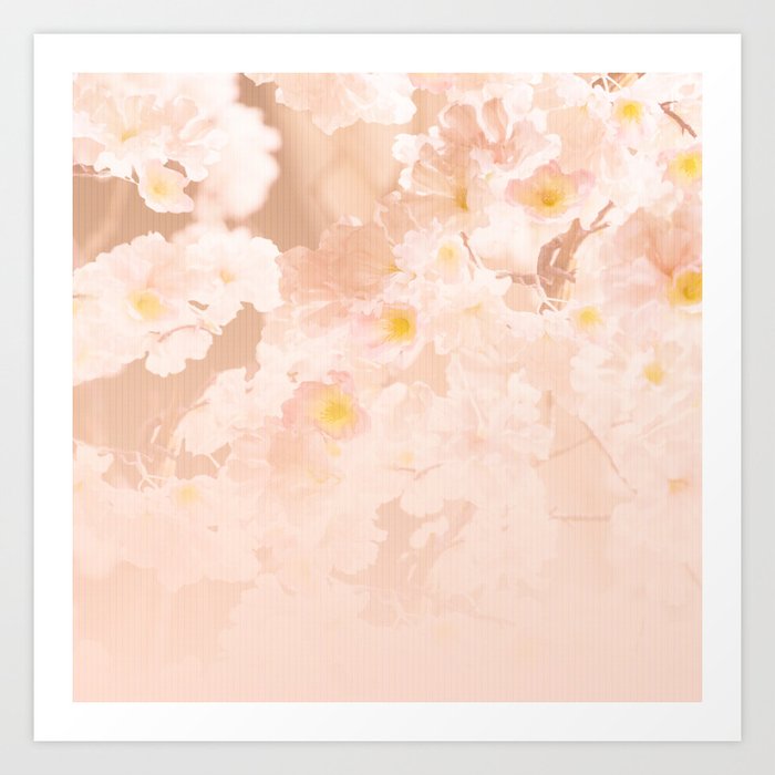 Dreamy Soft Spring Blossom #decor #society6 #buyart Art Print