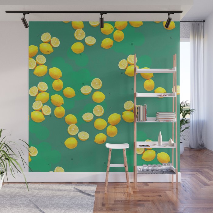 Lemon Collage Wall Mural By Flexodock Society6