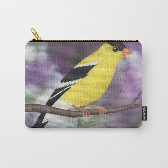 American goldfinch male bokeh Carry-All Pouch