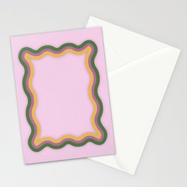Soft Wavy Lines Stationery Card