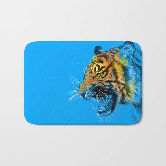 Tiger Roaring Wild Animal Roar Bath Mat