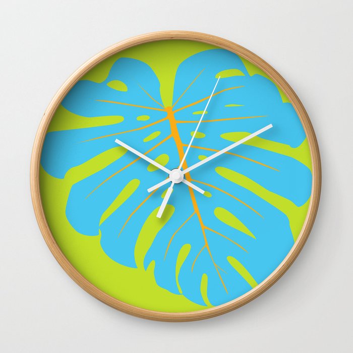 Tropical Leaf - Monstera Wall Clock