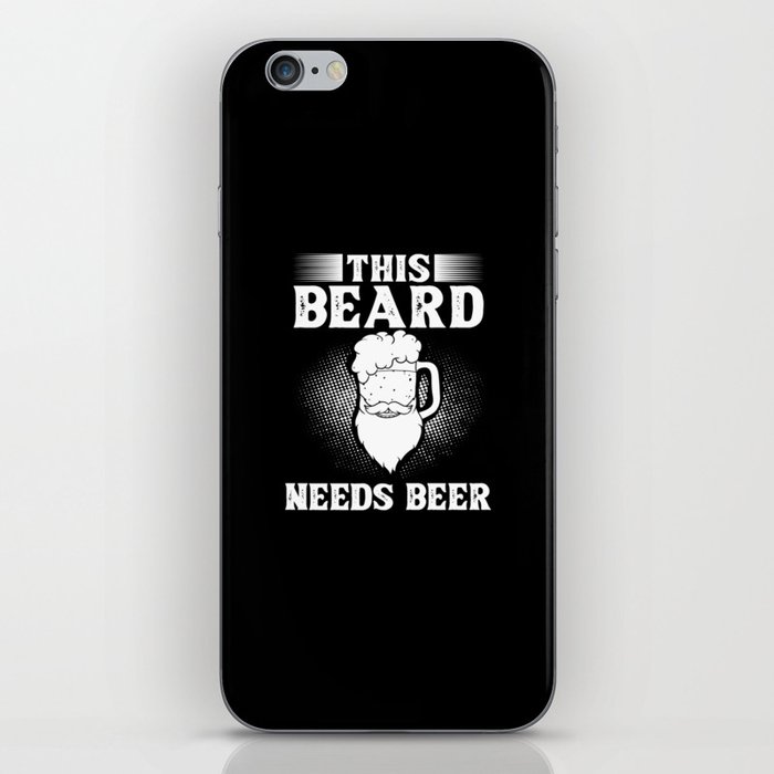 Beard And Beer Drinking Hair Growing Growth iPhone Skin