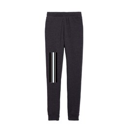 striped black and white Kids Joggers