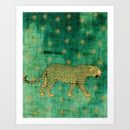 Golden Leopard Art Print