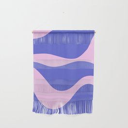 Wavy Land - Pink and Blue Wall Hanging