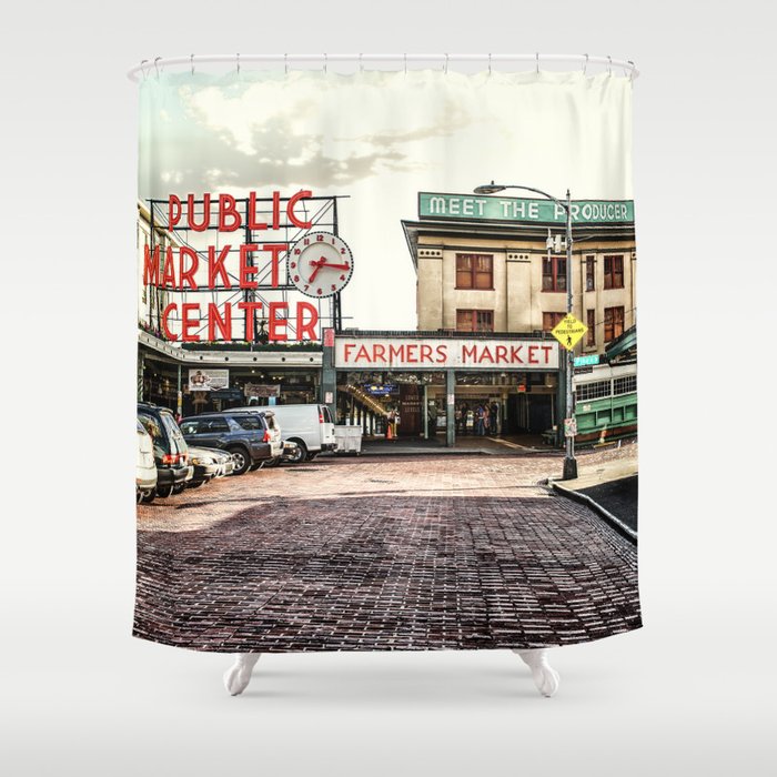 Seattle Pike Place Market Shower Curtain