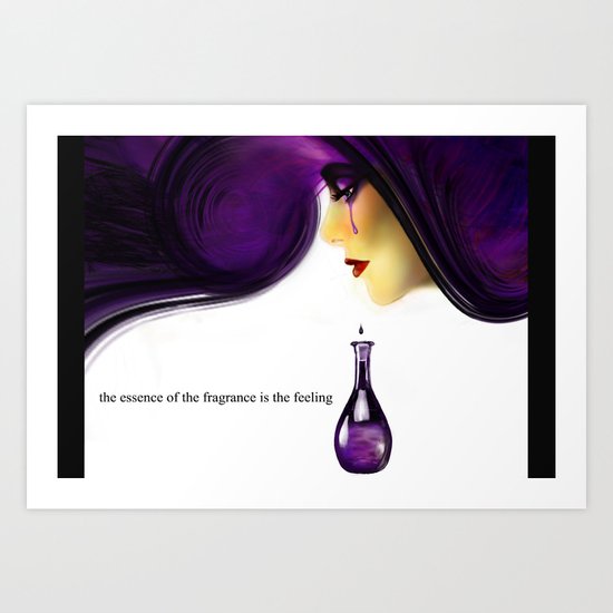 WOMAN FACE (TEARS) Art Print