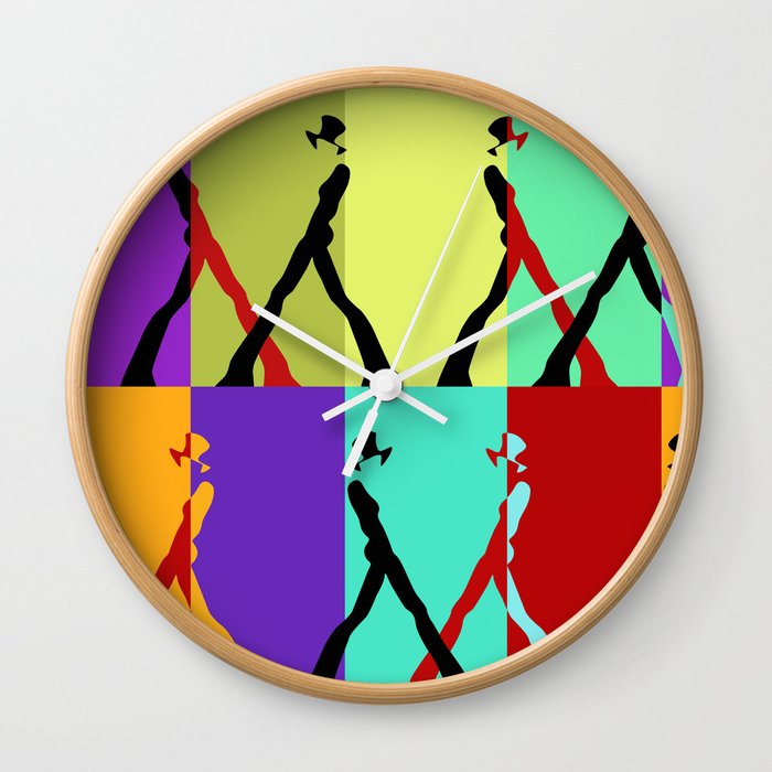 Abstract graphic color print Wall Clock