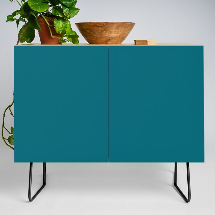 Solid Teal Credenza by Kierkegaard Design Studio Society6