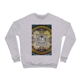 Aqua Amoghasiddhi Buddhist Medicine Mandala Crewneck Sweatshirt