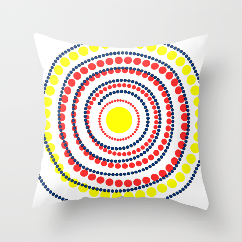 Spiral In Red And Yellow Throw Pillow By Abstractify Society6