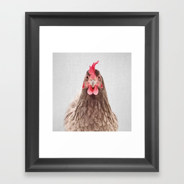 Chicken - Colorful Framed Art Print