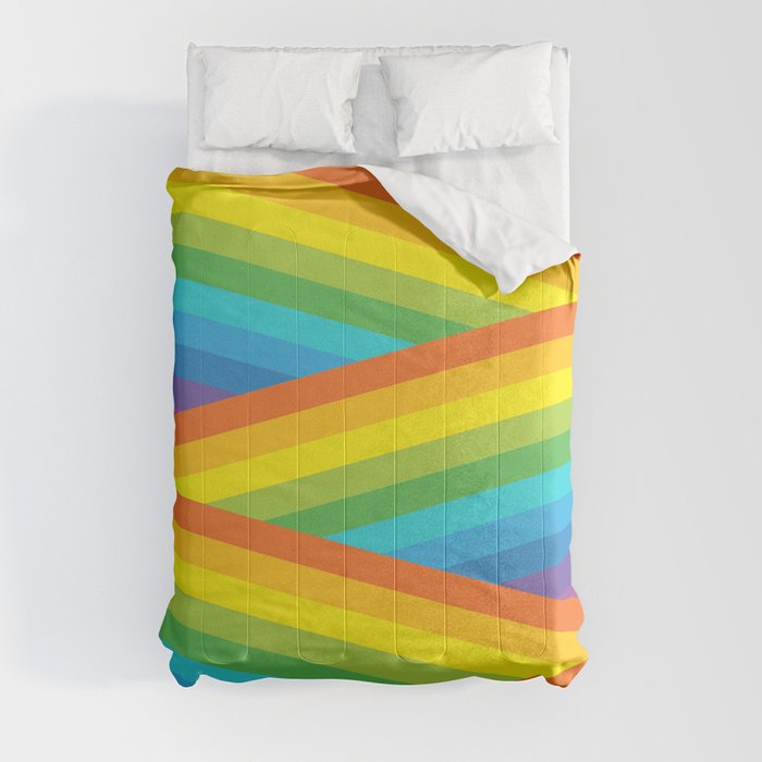 Rainbow Stripes Comforter
