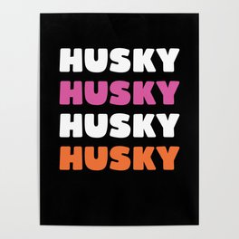 Husky sled dog dog pet wolf pack Gassi Poster
