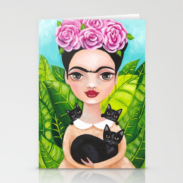 Frida and Her Black Cats Stationery Cards