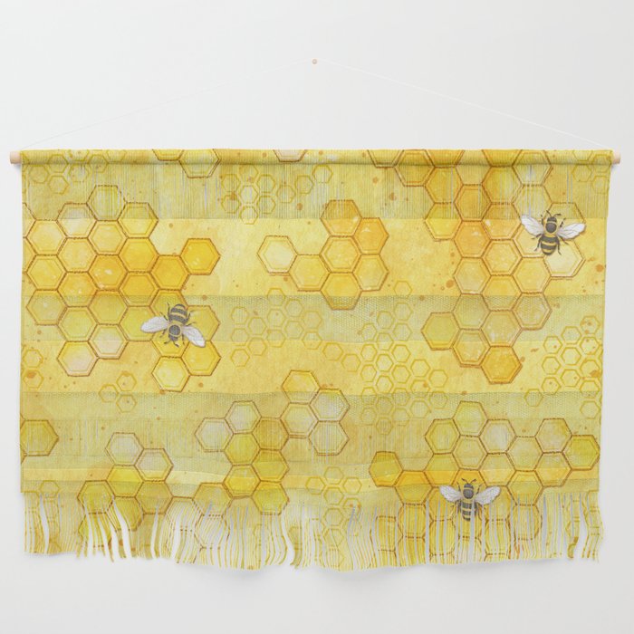 Meant to Bee - Honey Bees Pattern Wall Hanging