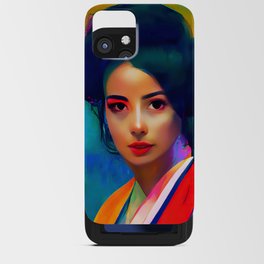 Geisha, Portrait iPhone Card Case