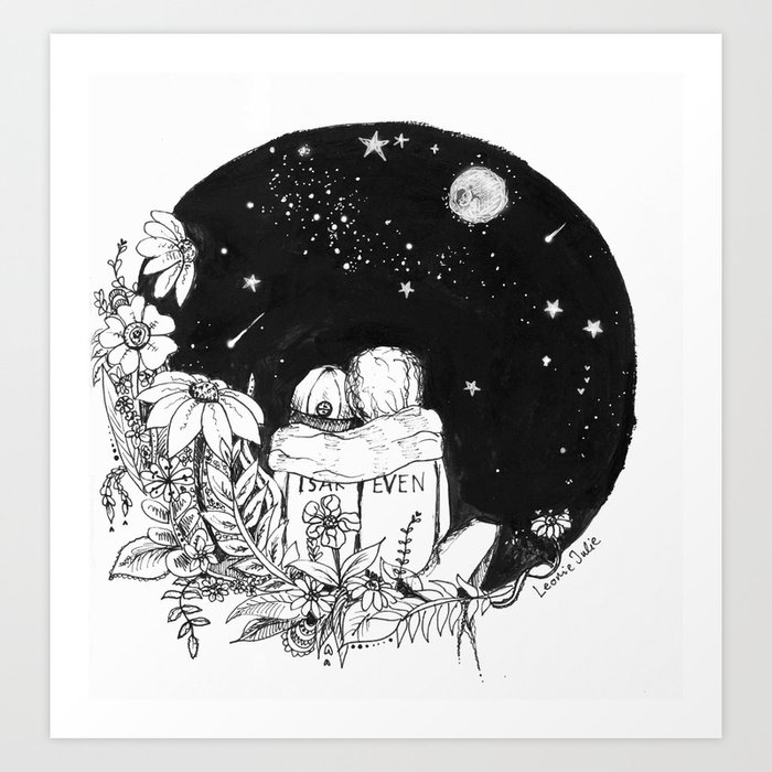 Evak Look At The Stars Look How They Shine For You Art Print By Leonie Julie Society6