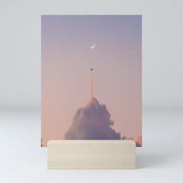Rocket cloud Mini Art Print