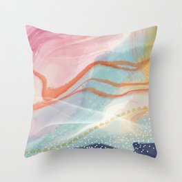 sunshine abstract Throw Pillow