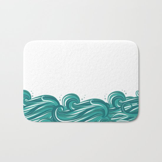 Sea waves Bath Mat